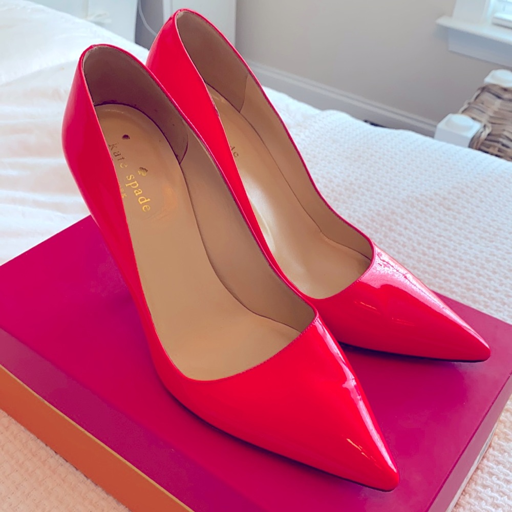 Kate Spade Neon Hot Pink Stiletto 7 - Picture 1 of 5